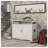 Litter Box Enclosure, Cat Litter Box Furniture with Hidden Plug, 2 Doors,Indoor Cat Washroom Storage Bench Side Table Cat House-1208230829