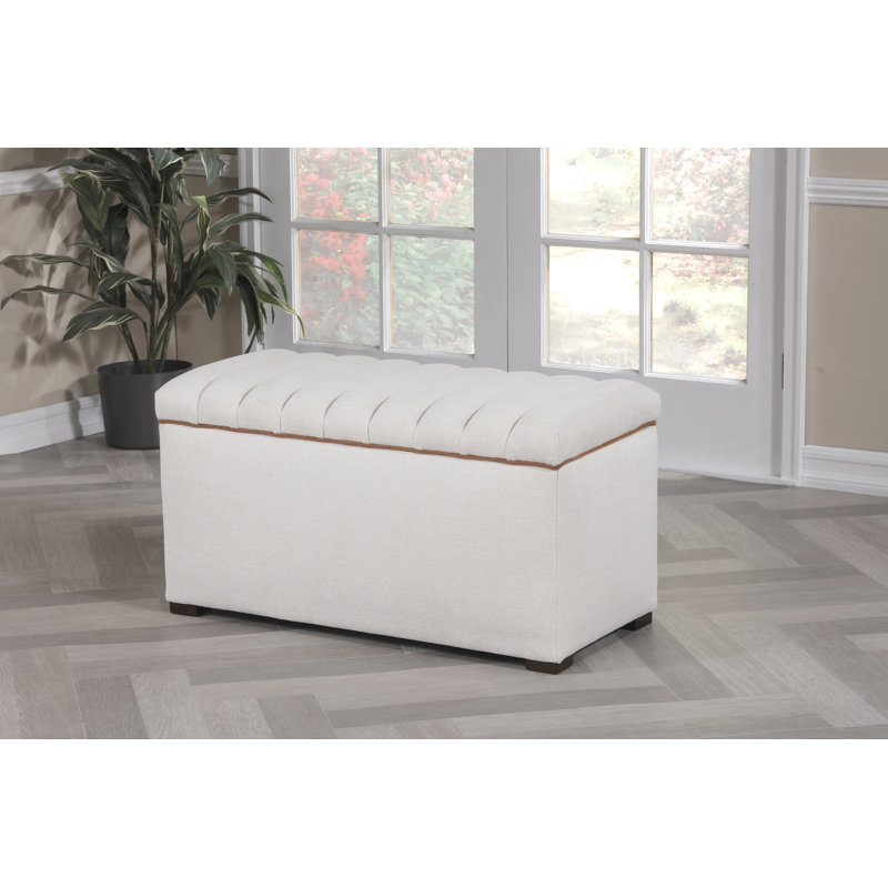 Banc de rangement Angela, Porcelaine