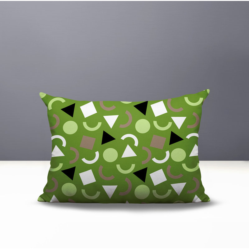 Coussin lombaire réversible intérieur / extérieur Lunko, Rectangle H 14 po x l 20 po, Chartreuse