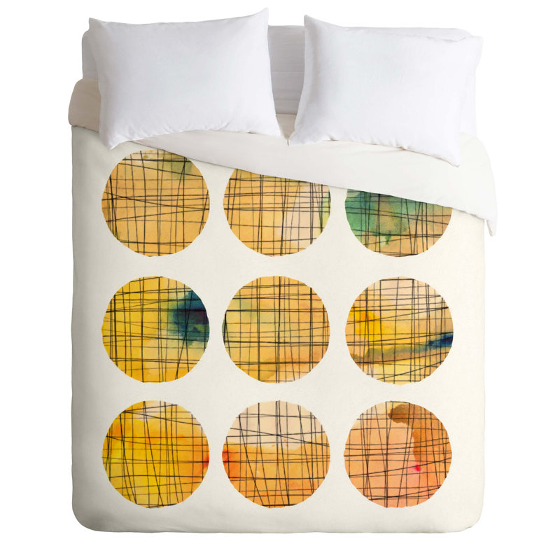 Susanne Kasielke Polyester Geometric Shapes Duvet Cover, Queen Duvet Cover + 2 Standard Shams