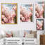 Impression d'art mural «Pink Rose Field Summertime Blue - Roses»-104687765-104687773