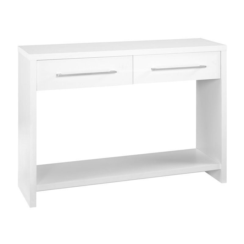 Hex 40" Console Table, White