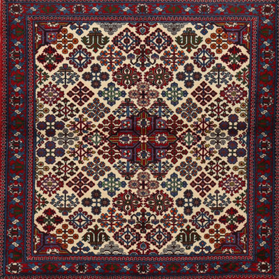 Tapis oriental mauve / ivoire