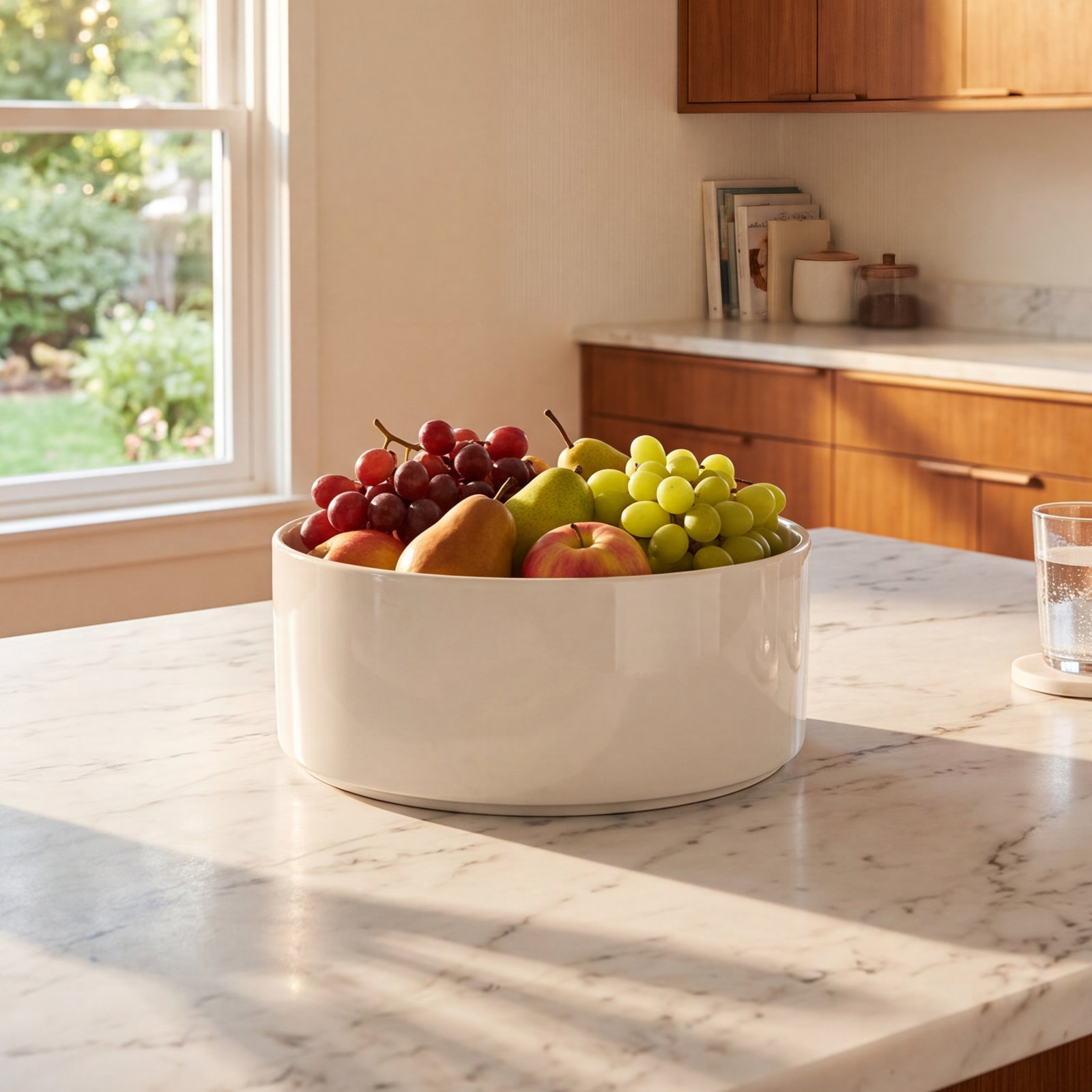 Pilar Medium Stoneware Serving Bowl, Moonbeam