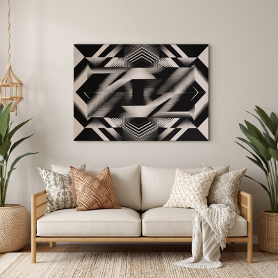 Art mural noir Op Art 4