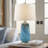 Chokio Blue Confetti Glass Table Lamp