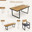 Ensemble de salle à manger de patio 6 pièces avec table, chaises et banc-130911945