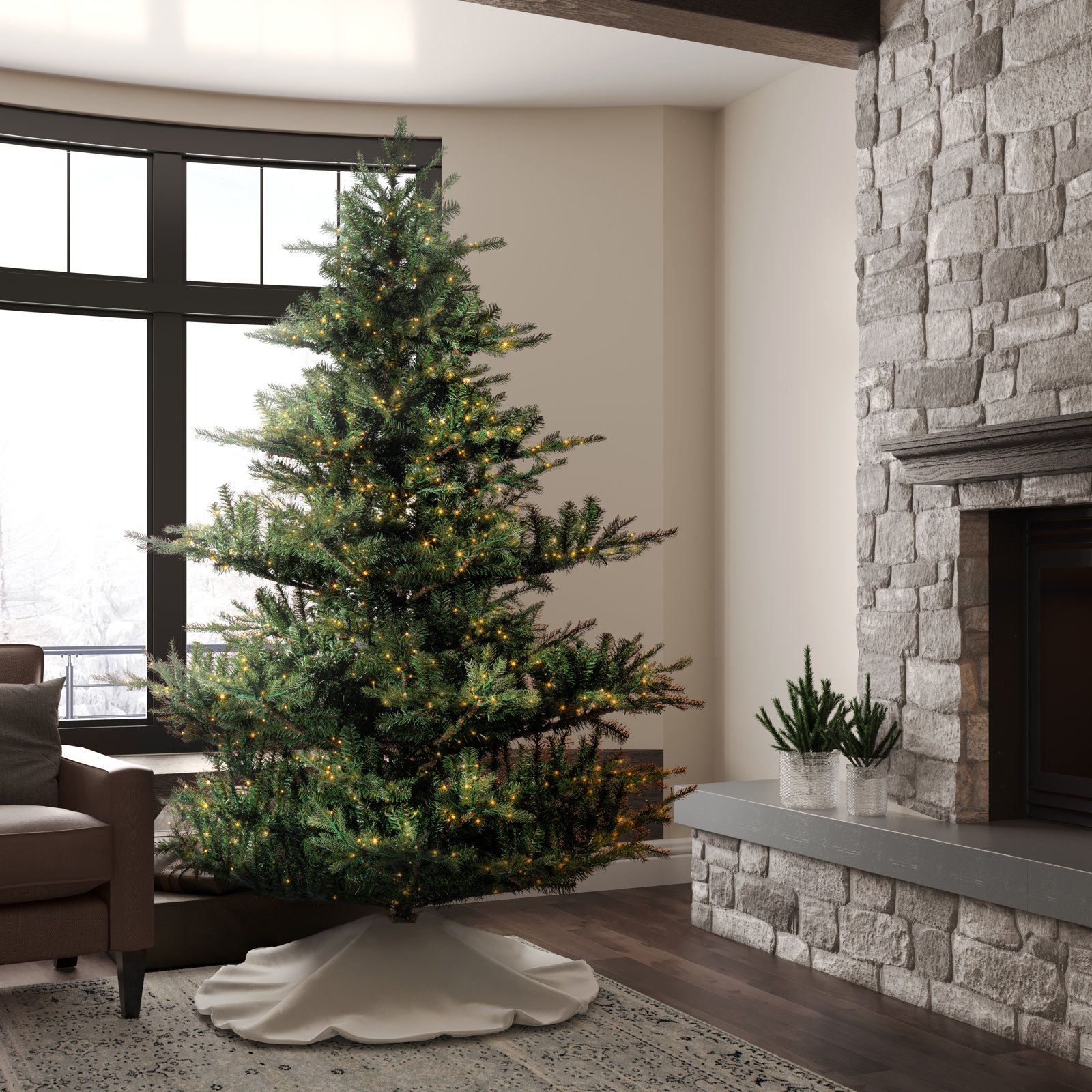 Vickerman Sherman Fir Artificial Christmas Tree, 7.5 ft