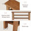 Banc de rangement pour chaussures 63 po en bois massif, banc d'entrée de ferme avec tablettes de rangement ouvertes à 2 niveaux pour la chambre à coucher, le couloir, le vestibule