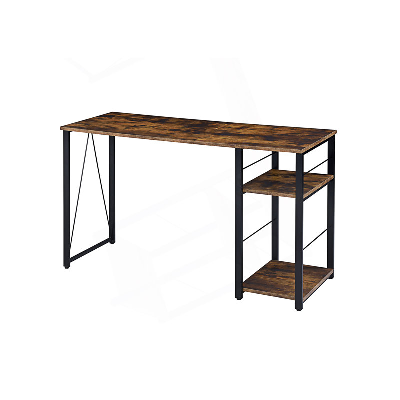 Bureau d'écriture avec tablette à 2 niveaux, Chêne / noir