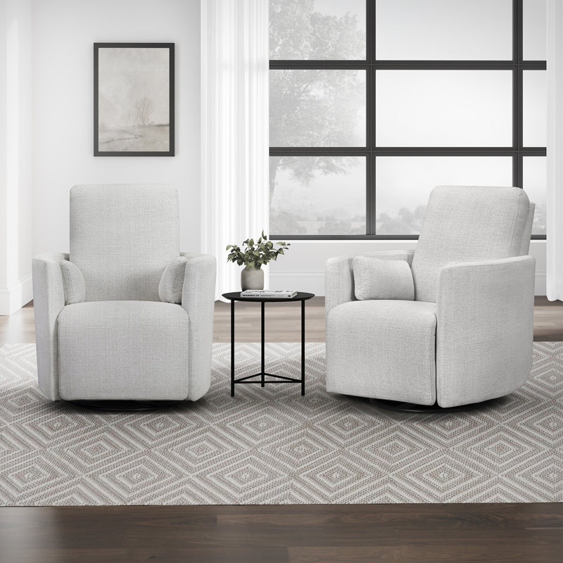 Fauteuil inclinable et oscillant manuel Coiscou, Blanc Acadia