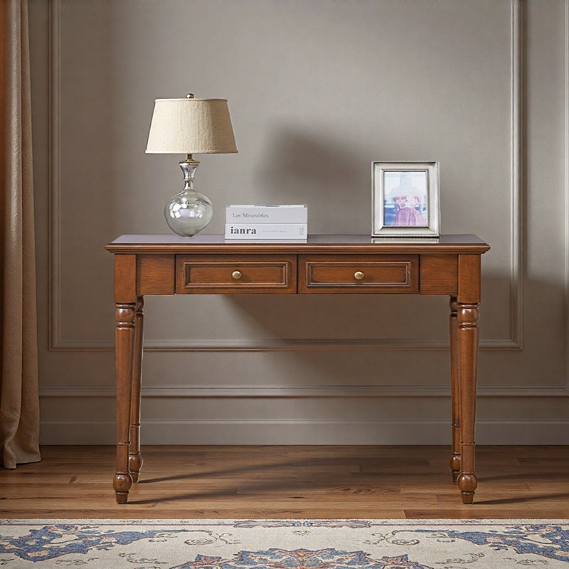 Bureau de 13,77 pouces de profondeur American-style, H 29,92 po x l 47,24 po x P 13,77 po, Tanné