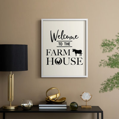 Welcome to the Farmhouse Framed Print - Solid Wood