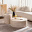 Table de bout ronde avec motif Mars pour le salon, table d'appoint tambour moderne pour les petits espaces, table de chevet pour la chambre à coucher, assemblage sans besoin (motif Mars ， Comprend une seule table d'appoint)