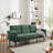 Heros 84.3" W Linen Blend Square Arm 3-Seater Sofa -471136463