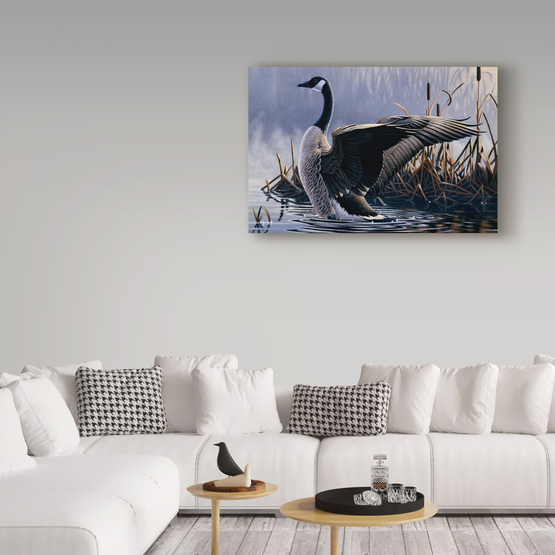 «Canada Goose» de Berrien, reproduction d'art graphique sur toile tendue, H 30 po x l 47 po x P 2 po