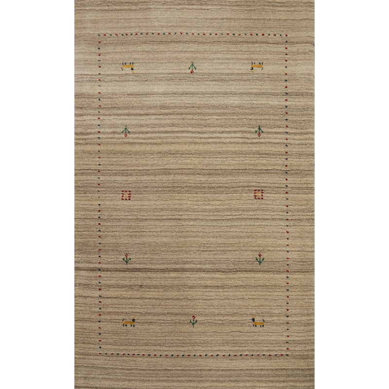 Tapis décoratif tribal fait à la main 3 x 5