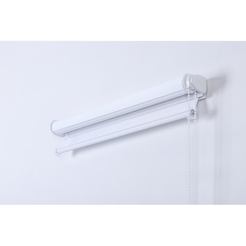 Blackout Day & Night Zebra Roller Blinds – Dual Layer Privacy Window Shades for Living Room, Bedroom & Office, White