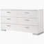 Commode 6 tiroirs blanche ultrabrillante