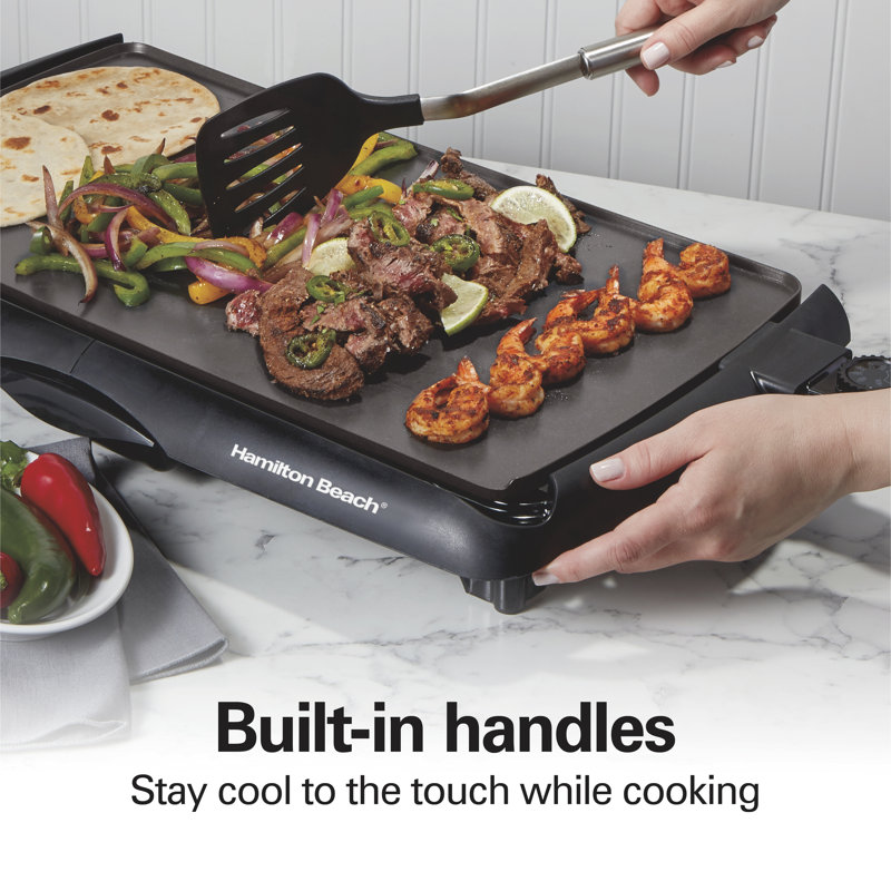 Hamilton Beach Black Ceramic Non-Stick Electric Griddle
