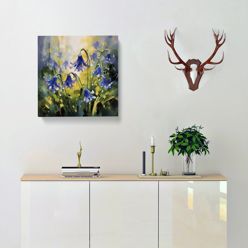 Bluebell Expressionism - Wrapped Canvas, 50cm H x 50cm W x 3cm D