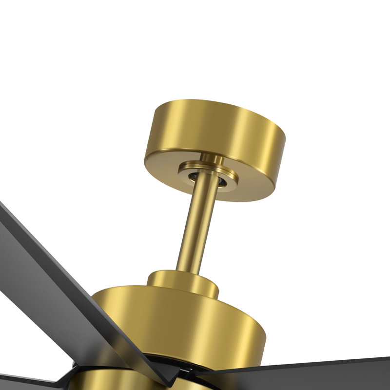 Ulker 52'' Black and Gold Ceiling Fan with LED Light and Remote