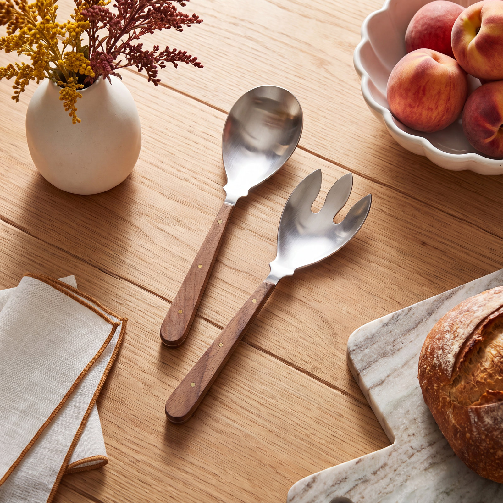 Berna Stainless Steel Salad Servers