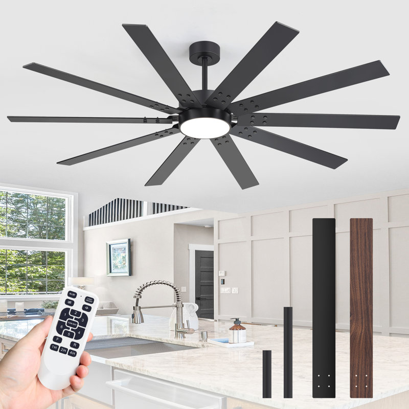 Ventilateur de plafond Modern Farmhouse, 72 po de largeur