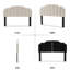 Vertical Channel Tufting Upholstered Headboard Adjustable Height & Width Bed Head Board-286299816-286299817