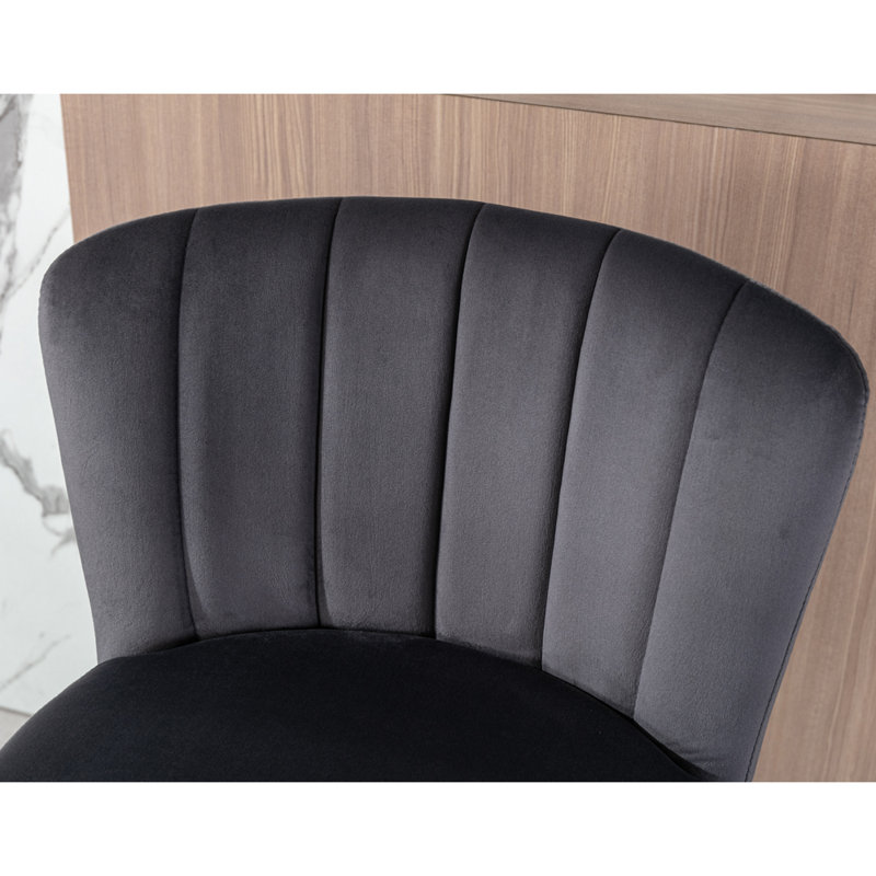 Catharina Upholstered Counter Stool with Metal Frame, Grey