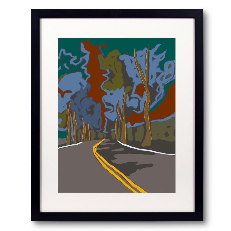 «Canary Pines Shadow» par Deborah Blum - peinture encadrée, H 21,25 po x l 17,25 po
