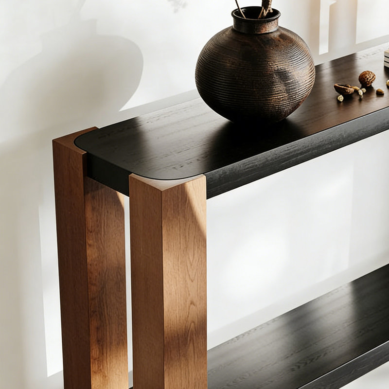 Console rétro minimaliste, 29.53" H x 47.24" W x 13.78" D
