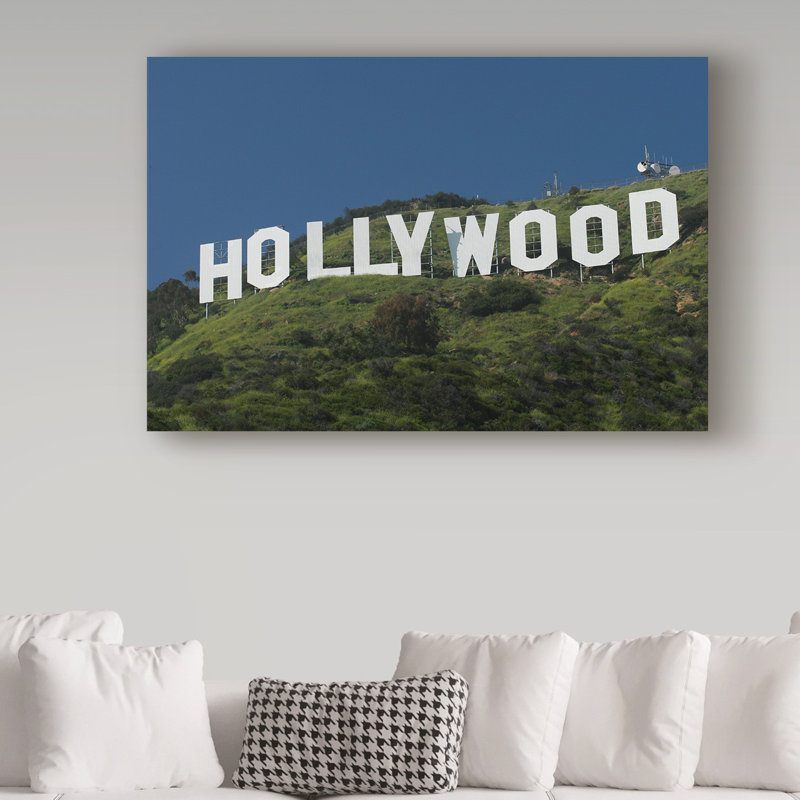 Avisha «Hollywood Sign», reproduction de photo sur toile tendue, 16 po x 24 po