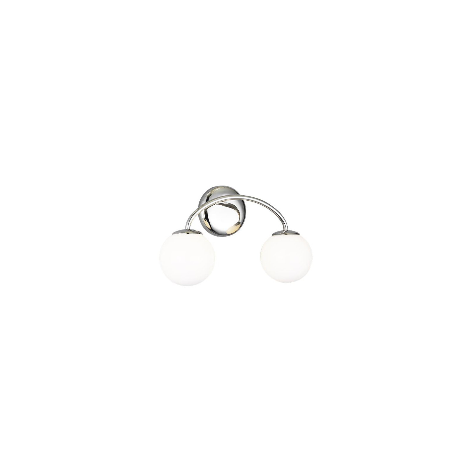 Alain Two Light Vanity, Polished Nickel