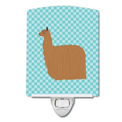 Alpaca Suri Check Ceramic Night Light