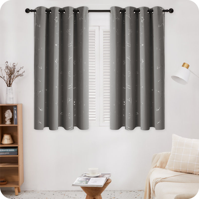 Radmilla Blackout Curtain Pair, Light Grey, 66cm Width x 138cm Drop