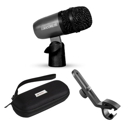 5Core Snare Mic XLR Cardioid Tom Drum Kick Instrument Microphone BLACK