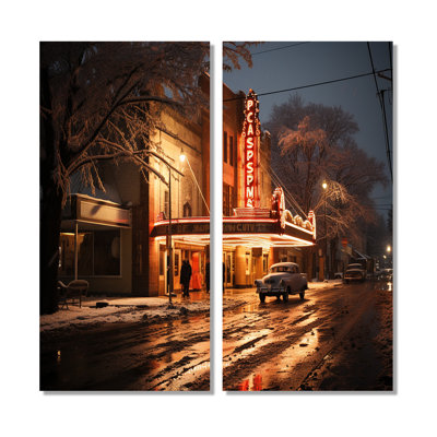 Décoration murale industrielle rétro Vintage Night Theatre