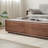 Modern rectangular solid wood coffee table-110606511