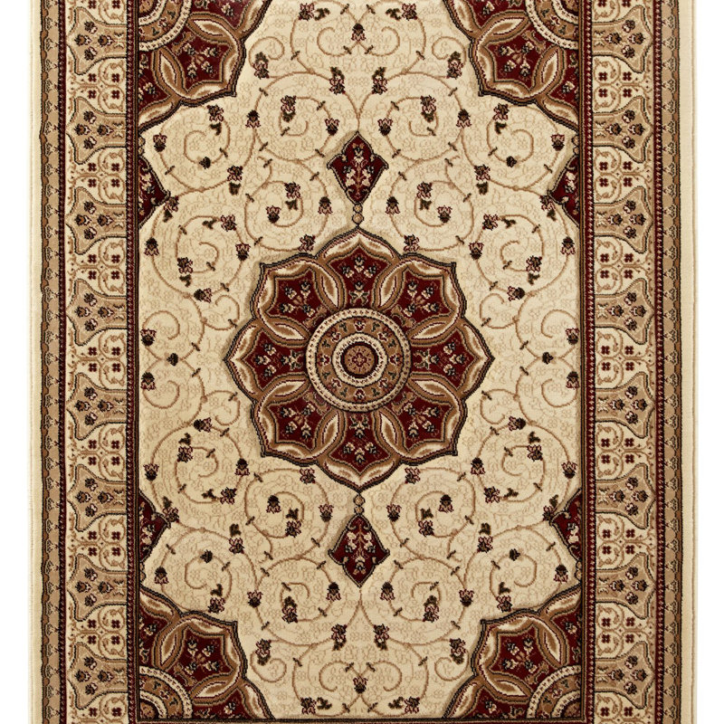 Brandonville Cream/Brown Rug, Rectangle 160 x 230cm