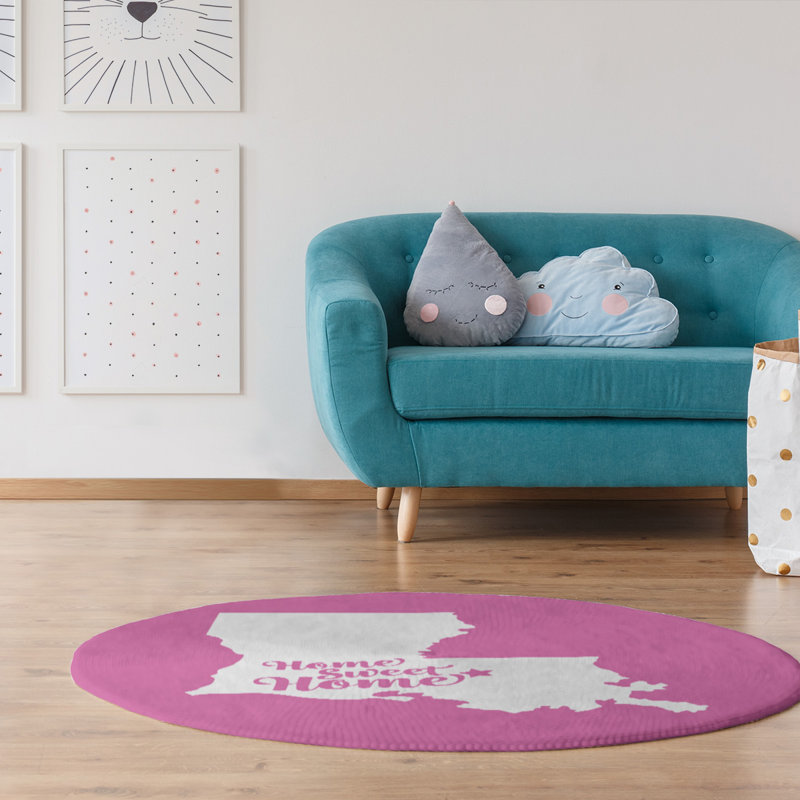Tapis en poly-chenille rouge baton home