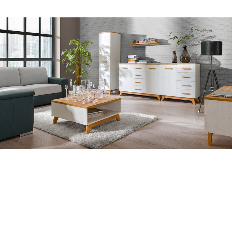 Gennessee Four Leg Coffee Table with Storage