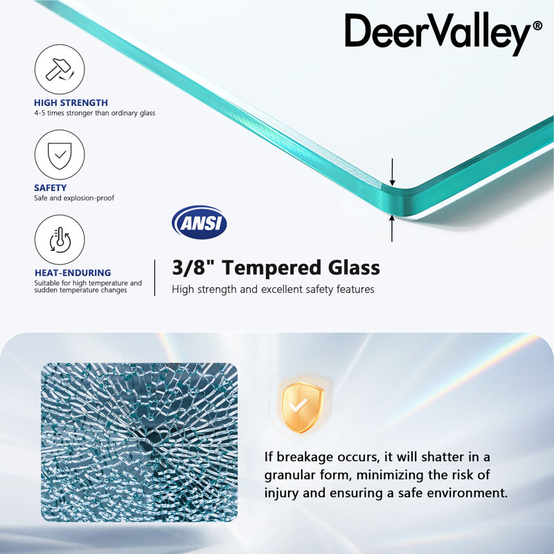 34'' Clear Tempered Glass Frameless Neo-Angle Shower Enclosure
