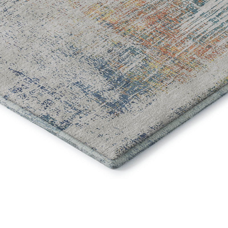 Tapis ivoire Prisco lavable à la machine de qualité supérieure, Rectangulaire 8 pi x 10 pi