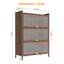 Armoire en métal à 3 portes rabattables avec pieds robustes