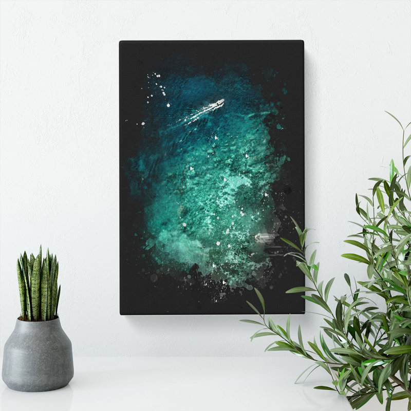 Boat Passing Capri in Italy - Wrapped Canvas, 60cm H x 40cm W x 3cm D