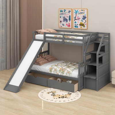 Twin Over Full Bunk Bed With Drawers