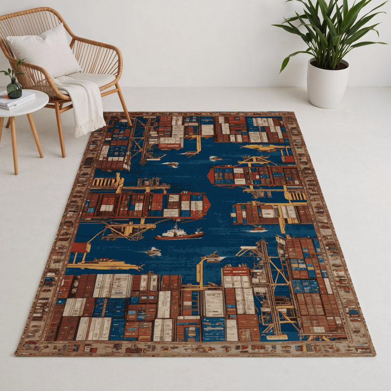 Tapis intérieur et extérieur gris Transport, Rectangle 9 pi x 12 pi