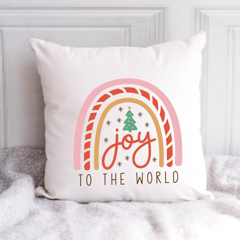 ChristmasRainbow-09 Reversible Throw Pillow, 18" x 18"