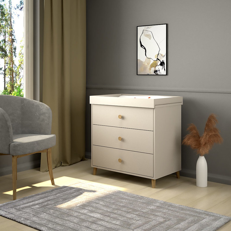 Changing Dresser  Kids 890 Grey, Natural/Green